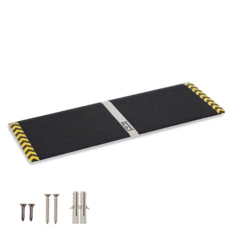 rullstolsramp aluminium med monteringsskruvar