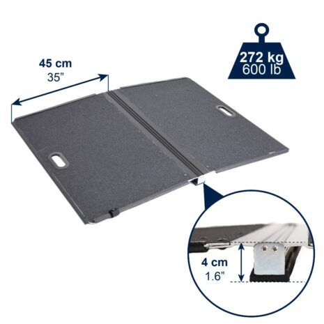 rullstolsramp hopfällbar detalj med halkskydd och höjd 4 cm rullstolsramp hopfällbar detalj med halkskydd och höjd 4 cm