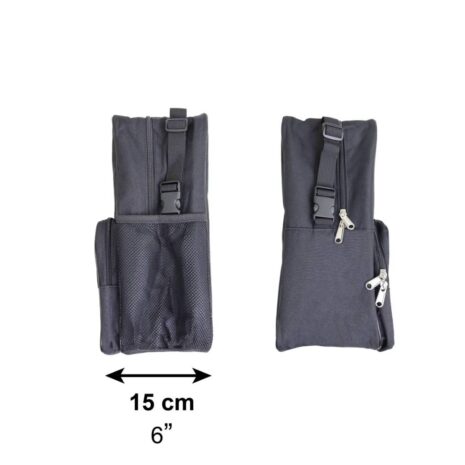 rullstolsväska svart med sidofack och nätficka rullstolsväska svart med sidofack och nätficka