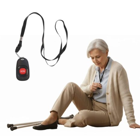 trygghetslarm system med lanyard och bärbar SOS knapp trygghetslarm system med lanyard och bärbar SOS knapp
